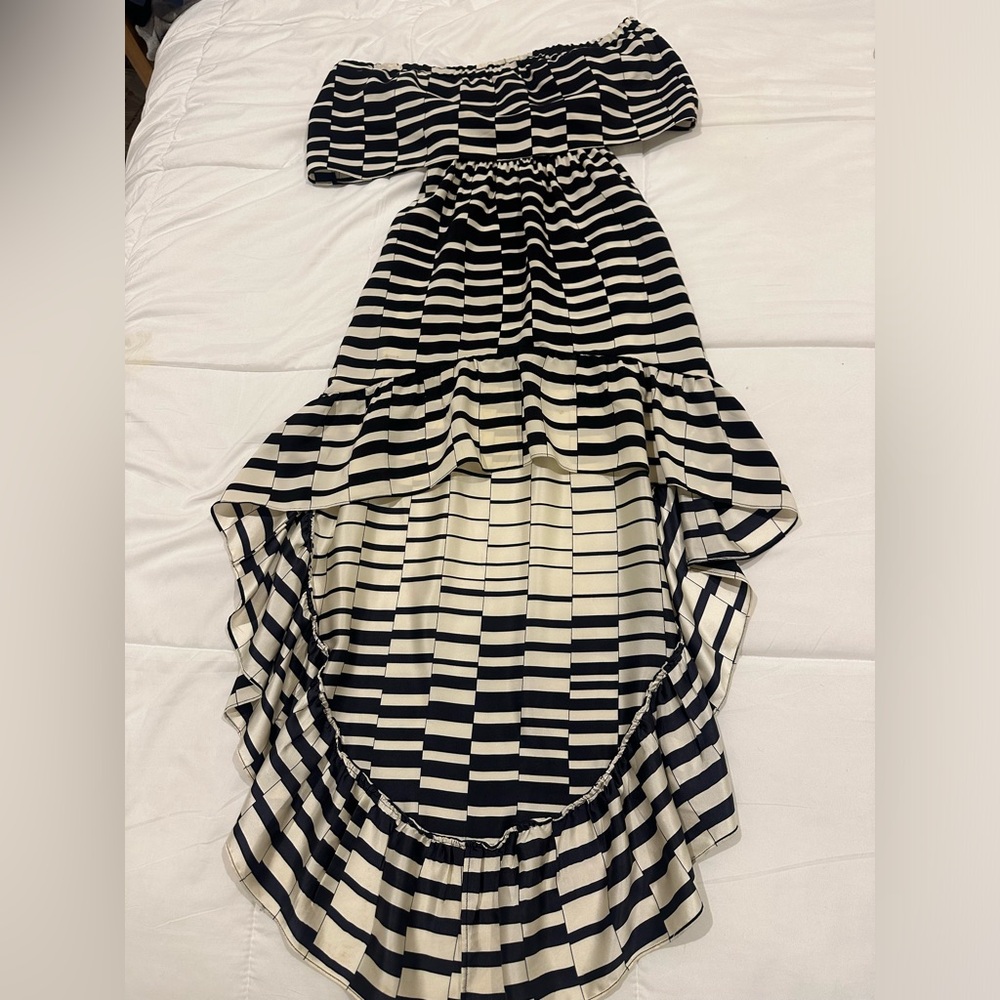 Parker Silk off-shoulder dress